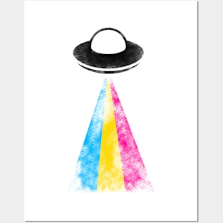 Gaylien Pansexual Pride UFO Posters and Art